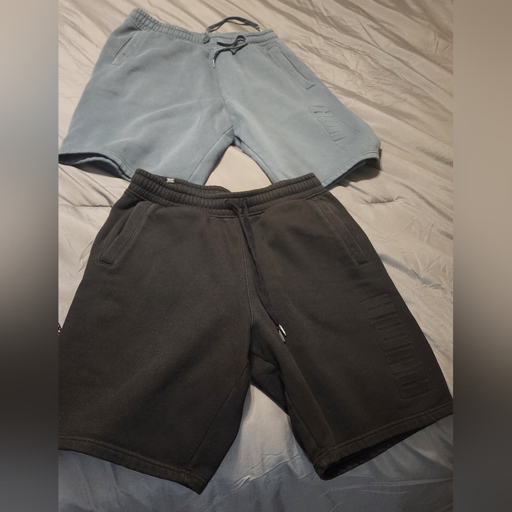 Two Pair Puma Men's Embossed Logo Fleece Shorts